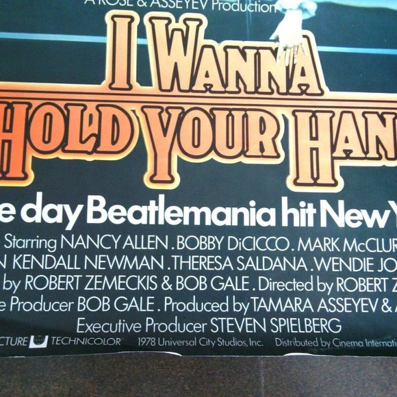 Movie Poster Steven Spielberg Original I Wanna Hold Your Hand Beatlemania Film - Picture 10 of 16